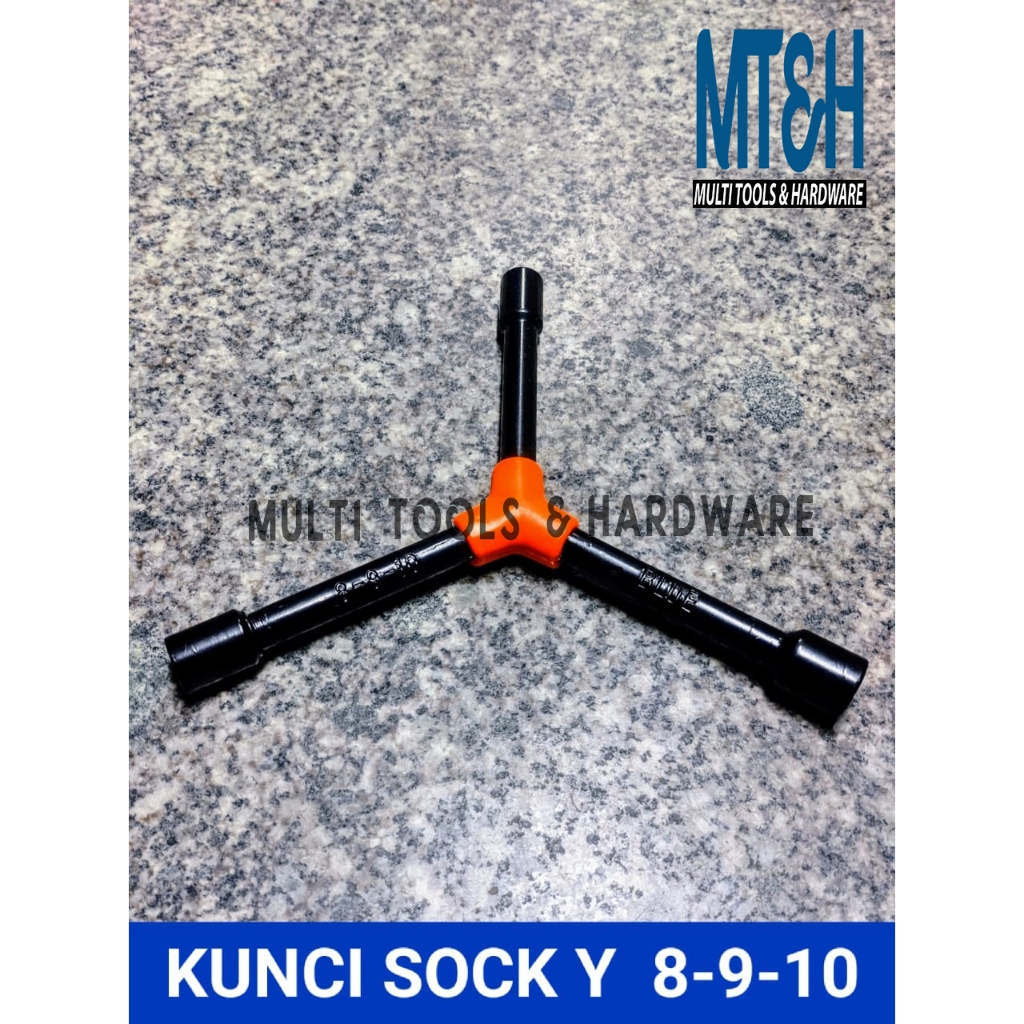 BLACK BLUE Y-SOCKET WRENCH - 8 9 10 11 12 13 14 17 MM - 8-9-10