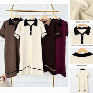Beautyhijab ANNA Dress Wanita Korean Style bahan knit Premium Jumbo Busui Friendly Remaja Dewasa