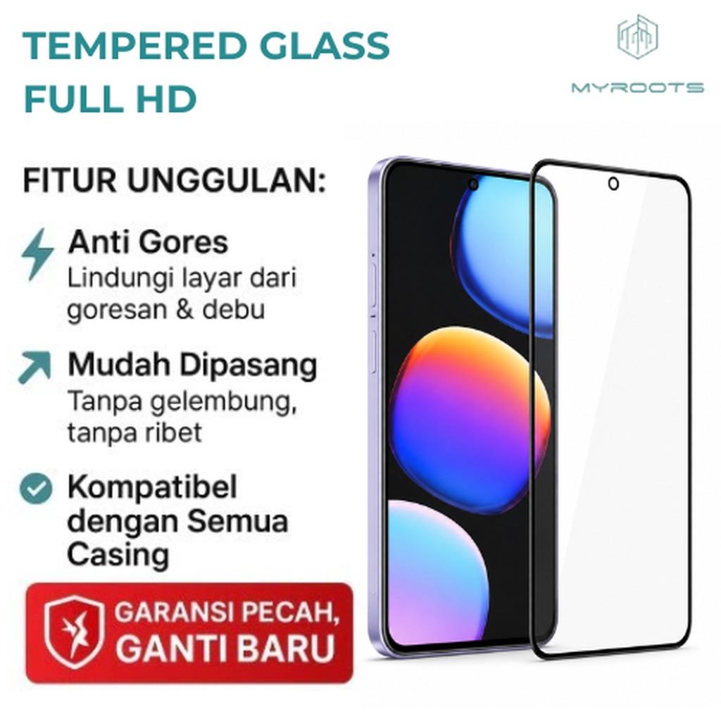 Myroots กระจกนิรภัย Full HD ZTE Blade V80 Max - Nubia Z60S Pro Neo 2 - Blade A56 A36 A51 A71 - Blade