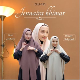 G.N.A.ID HIJAB  - Jennaira Khimar Zipper Syar'i Versi 2 (150 CM*150CM)