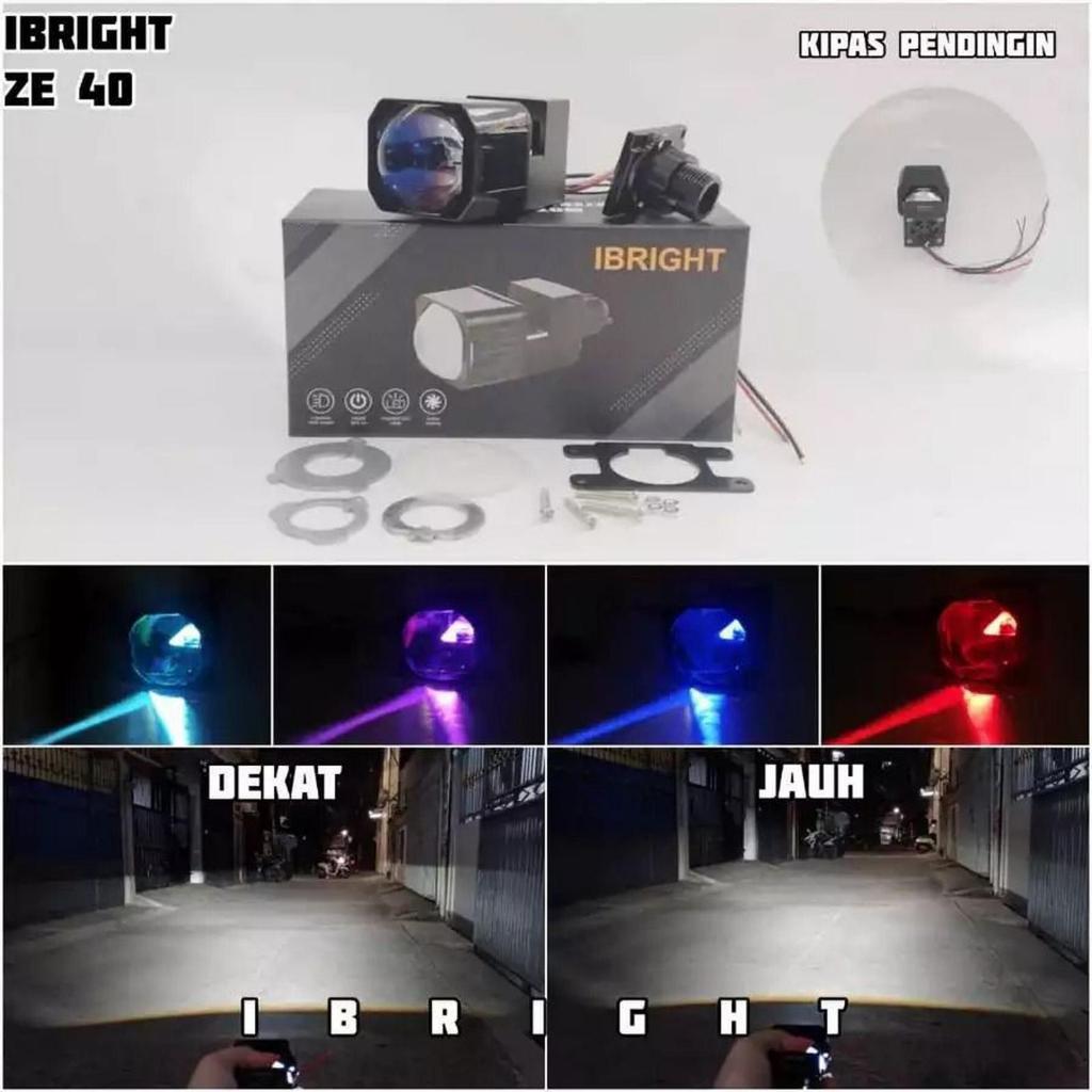 IBRIGHT ZE 40 - เลนส์สีน้ําเงิน Biild Matrix 1.5inc