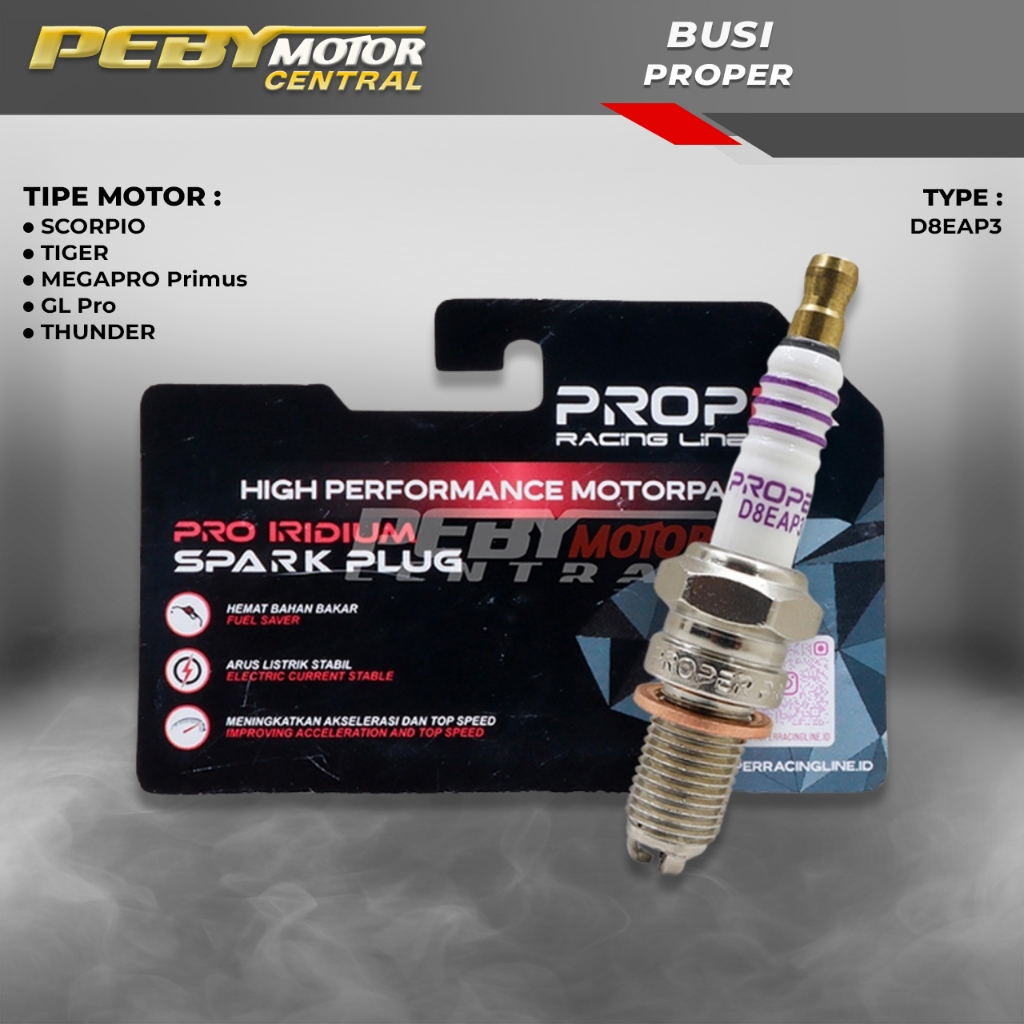 PROPER Pro IRIDIUM หัวเทียนราศีพิจิก Tiger Megapro Primus Gl Pro Thunder