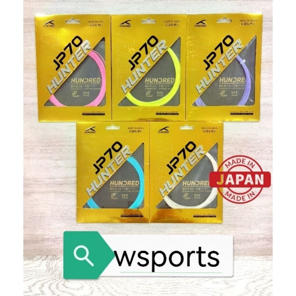 ร้อย HNDRD JP 70 JP70 HUNTER สายแบดมินตัน Made in Japan Original