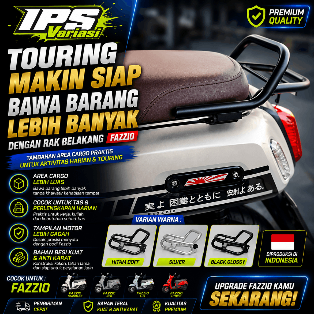 แร็คท้าย Yamaha Fazzio / ขายึดหลัง | อุปกรณ์เสริม Yamaha Fazzio