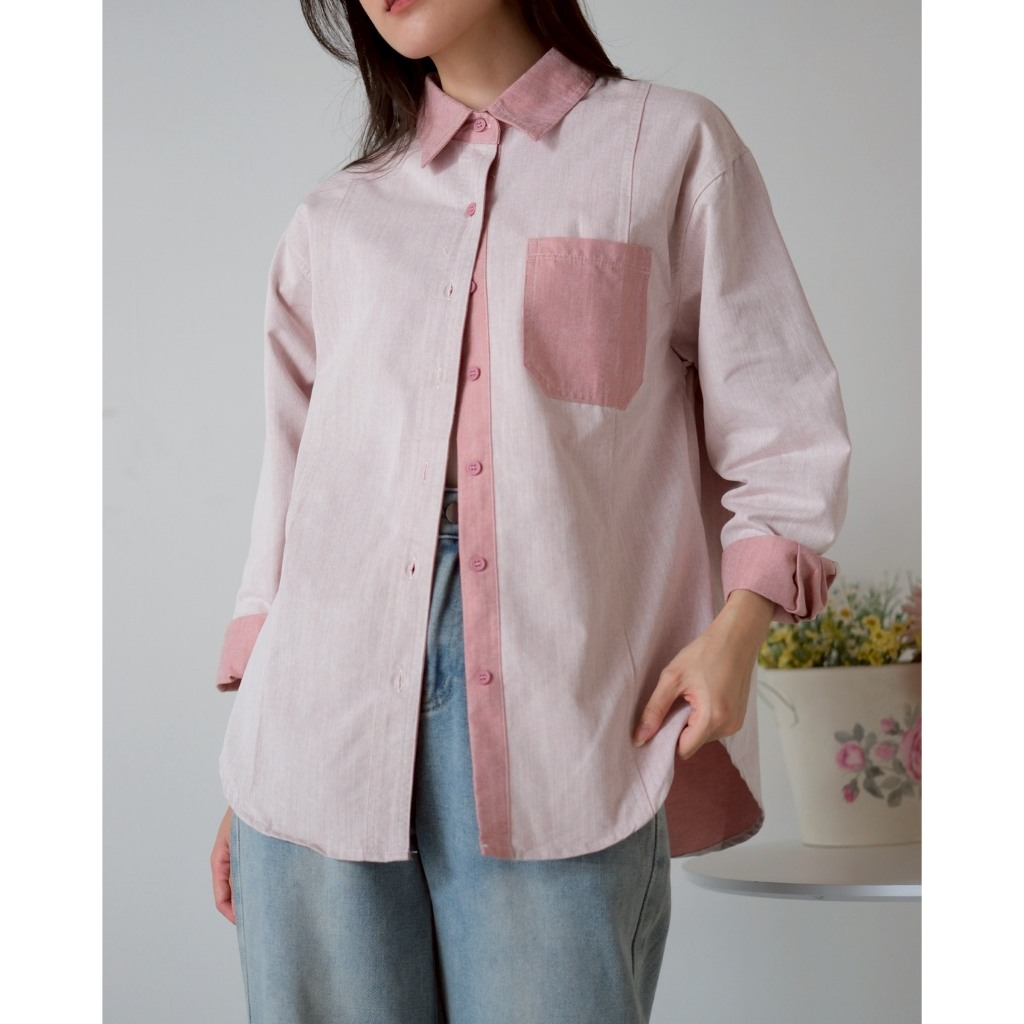 Myrubylicious QAYTERA SHIRT CODE 43N | เสื้อผ้าเดนิม SOFT สําหรับผู้หญิง | เสื้อท็อปผู้หญิง SATAI