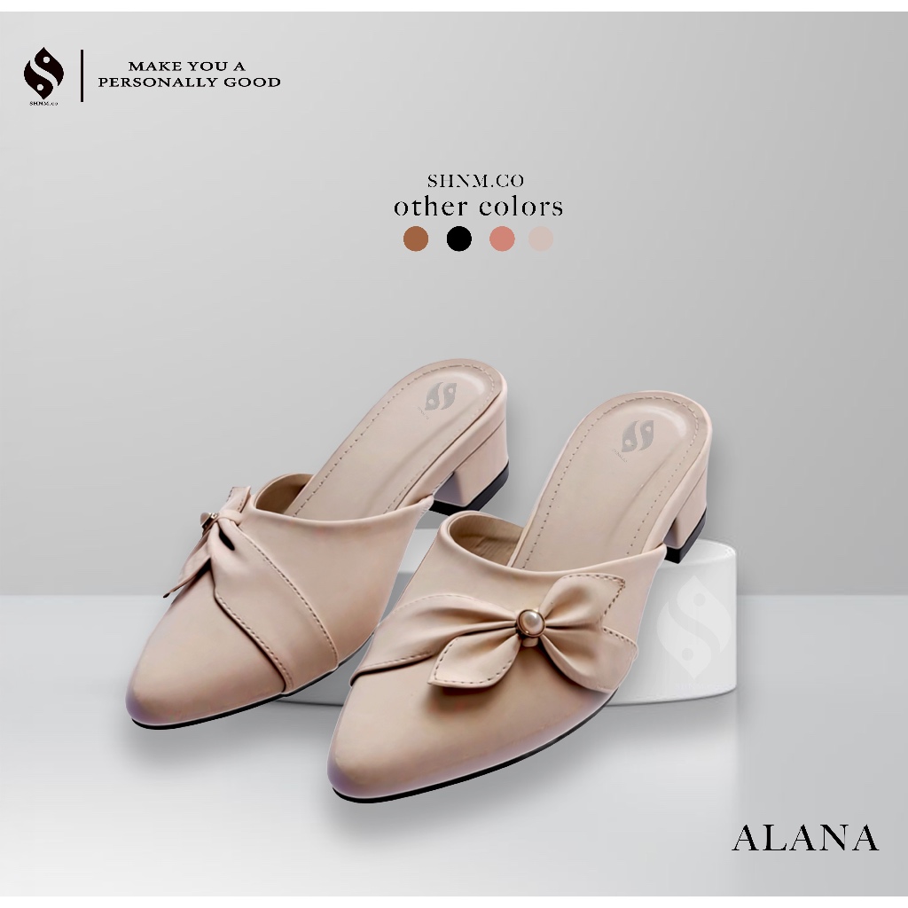 ล่อผู้หญิงส้น3ซม.ลายมุกสวมใส่สบายทุกวันไม่ลื่น | ALANA ALANA ALANA