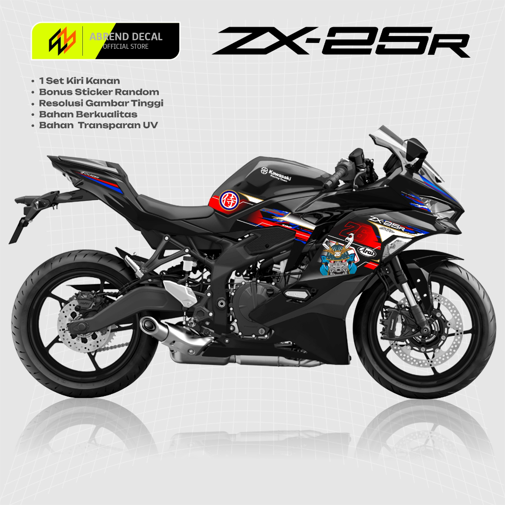 ZX25R TRANSPARKENT UV LIVERY DAN ARAI SHOGUN DECAL STICKER / ZX25R ANTI-SCRATCH STICKER