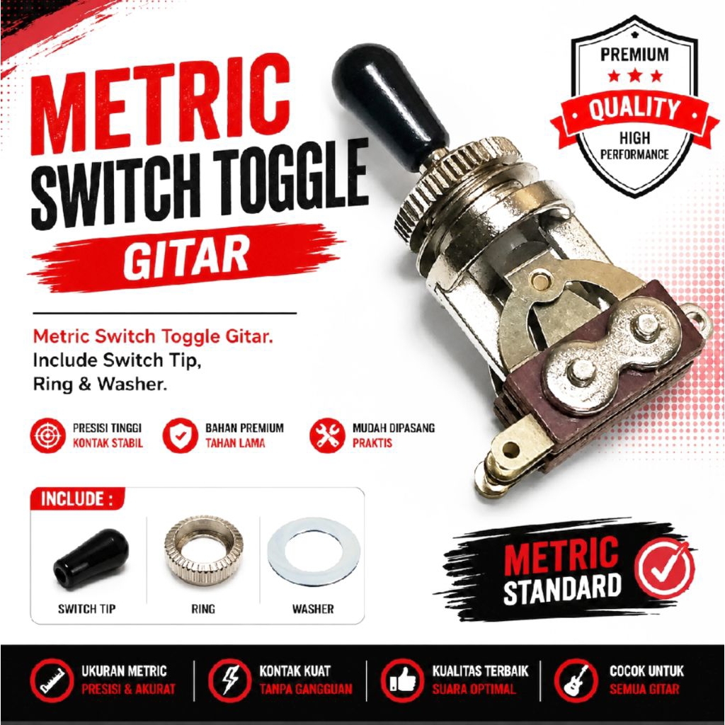 Les Paul Guitar Metric Switch Toggle