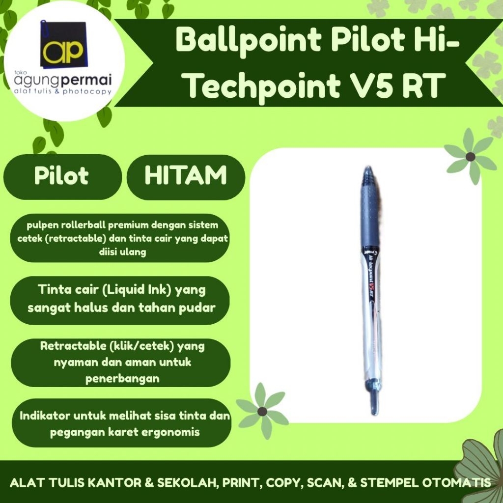 ปากกาลูกลื่น Pilot Hi-Techpoint V5 RT