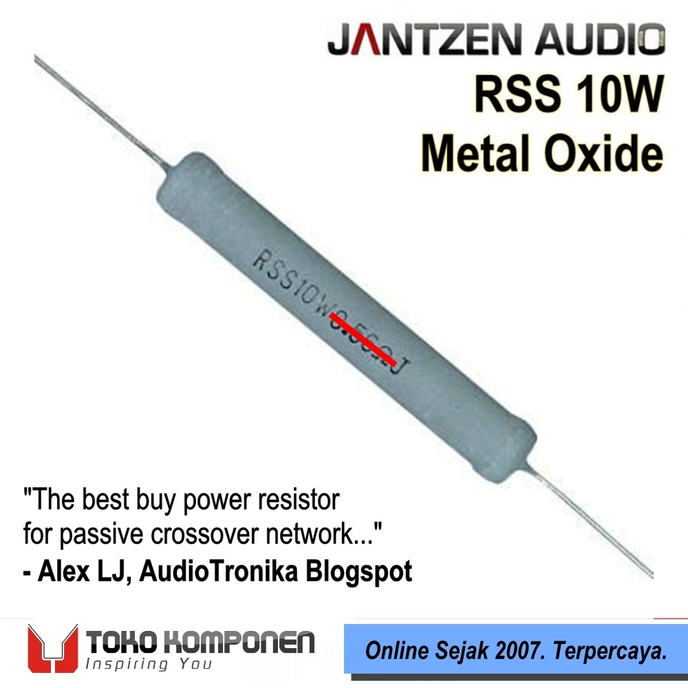 5.6R 10W Jantzen RSS ตัวต้านทานออกไซด์โลหะ - 5R6 5.6 โอห์ม MOX 10 วัตต์