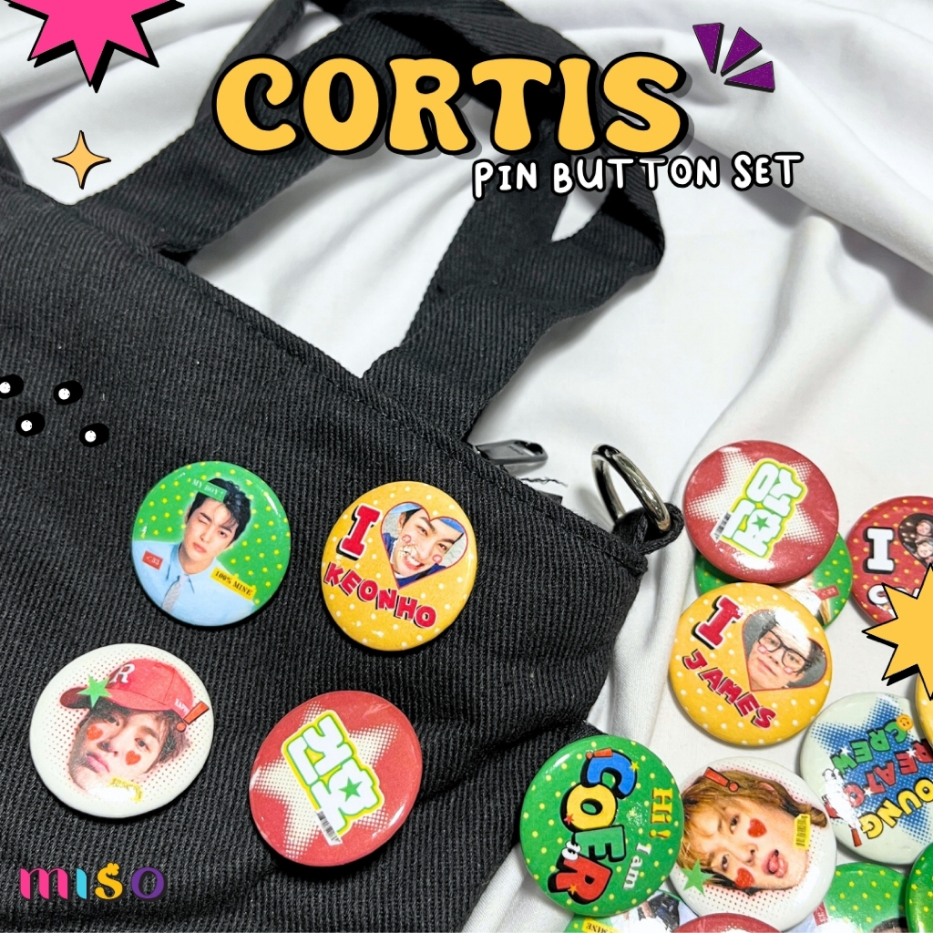 ชุดสมาชิกปุ่มพิน CORTIS / ปุ่มพิน CORTIS / เข็มกลัดพิน CORTIS COER / ตรา CORTIS / CORTIS Pin / หมุดป