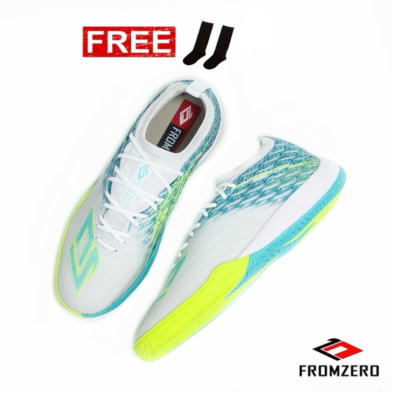 Fromzero - Fromzero Starkia Dakkar White Stabilo/Tosca IN รองเท้าฟุตซอลต้นฉบับ