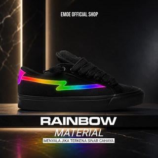 EMOE - BUBBLE RAINBOW | Sneakers Pria Wanita Sepatu Casual Unisex Pria Wanita Rainbow Premium Sol Karet Anti Slip, Nyaman, Desain Elegan, Unisex.