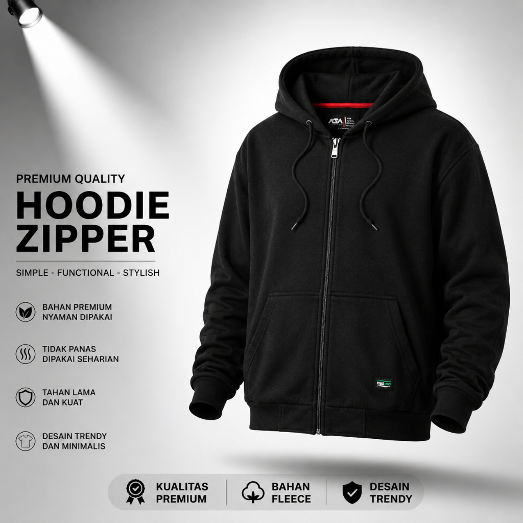 Nsa Ind Hoodie Bjorka สีดําซิปผู้ชายผู้หญิง