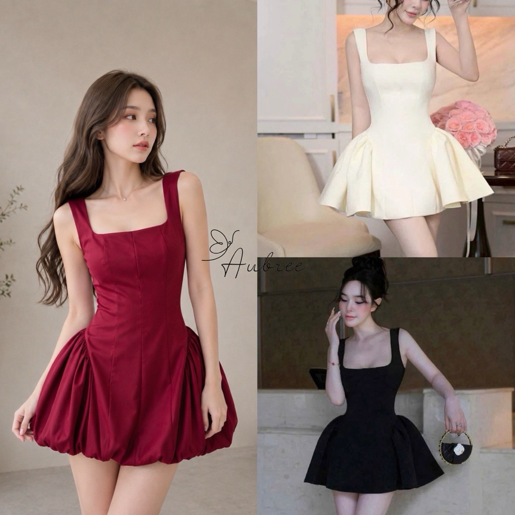 [ AUBREE ] Ophelia Balloon Mini Dress / ชุดเดรสปาร์ตี้ผู้หญิง