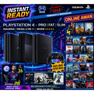 PLAYSTATION 4 PS4 PRO / SLIM / FAT BISA ONLINE 500GB/1TB PES23 FC24 GARANSI MESIN ps4 slim fat pro 500 1 tb fullgame 2024