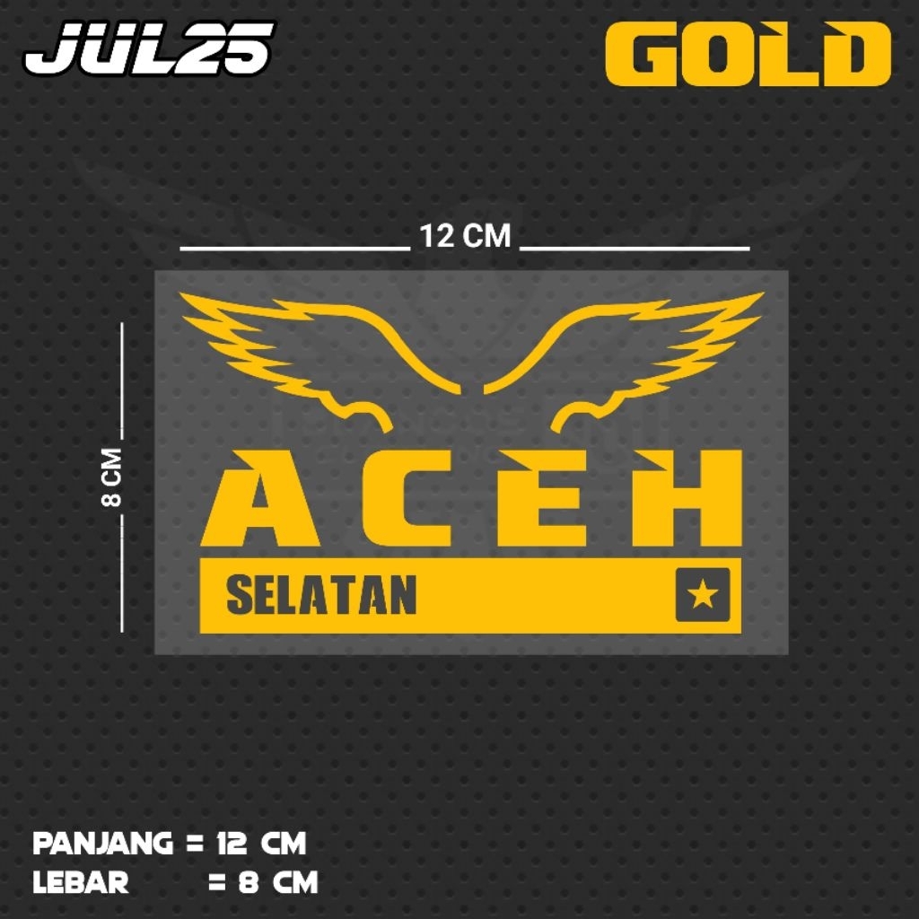 SOUTH ACEH WRITING CUTTING STICKER | JUL25 ACH