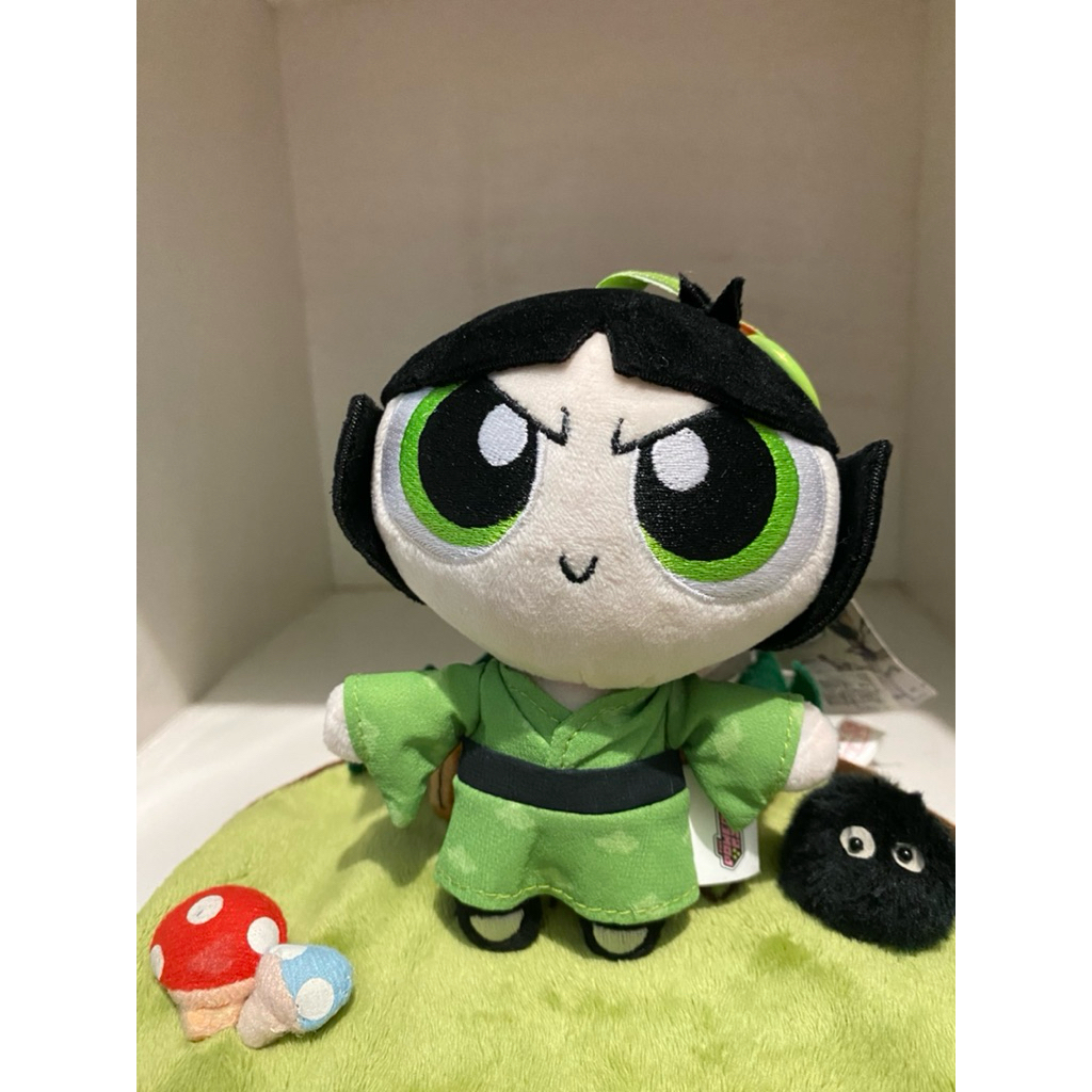 GANTUNGAN Buttercup Powerpuff Girls Plush Bag Charm พวงกุญแจ / Buttercup Powerpuff Girls X Sushi Exp
