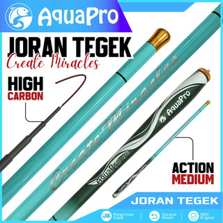 AquaPro Joran Pancing Tegek Create Miracles High Carbon 1.5M-4.5M Action Medium Super Ringan Sensitif dan Kuat untuk Kolam Sungai