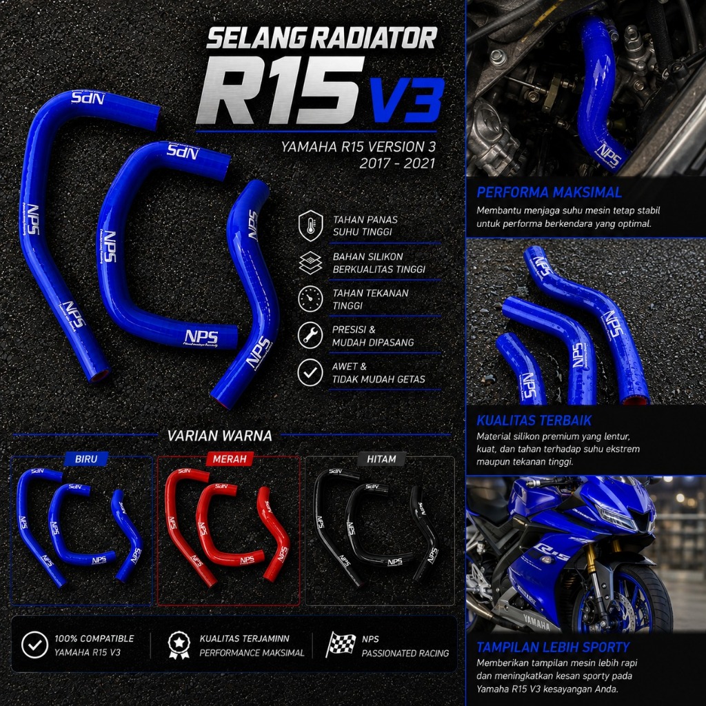 R15V3 MT15 XSR R15V4 ท่อวิทยุท่อกีฬา NPS R15V3 V4 NPS VARIO 125 150 ท่อ