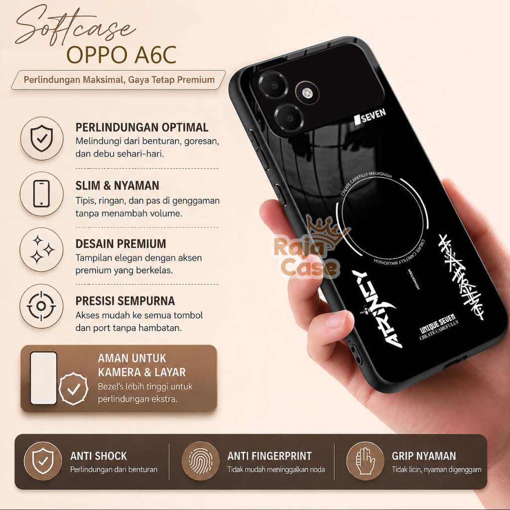 OPPO A6C Glass Softcase - เคสโทรศัพท์มือถือ - OPPO A6C -S123-
