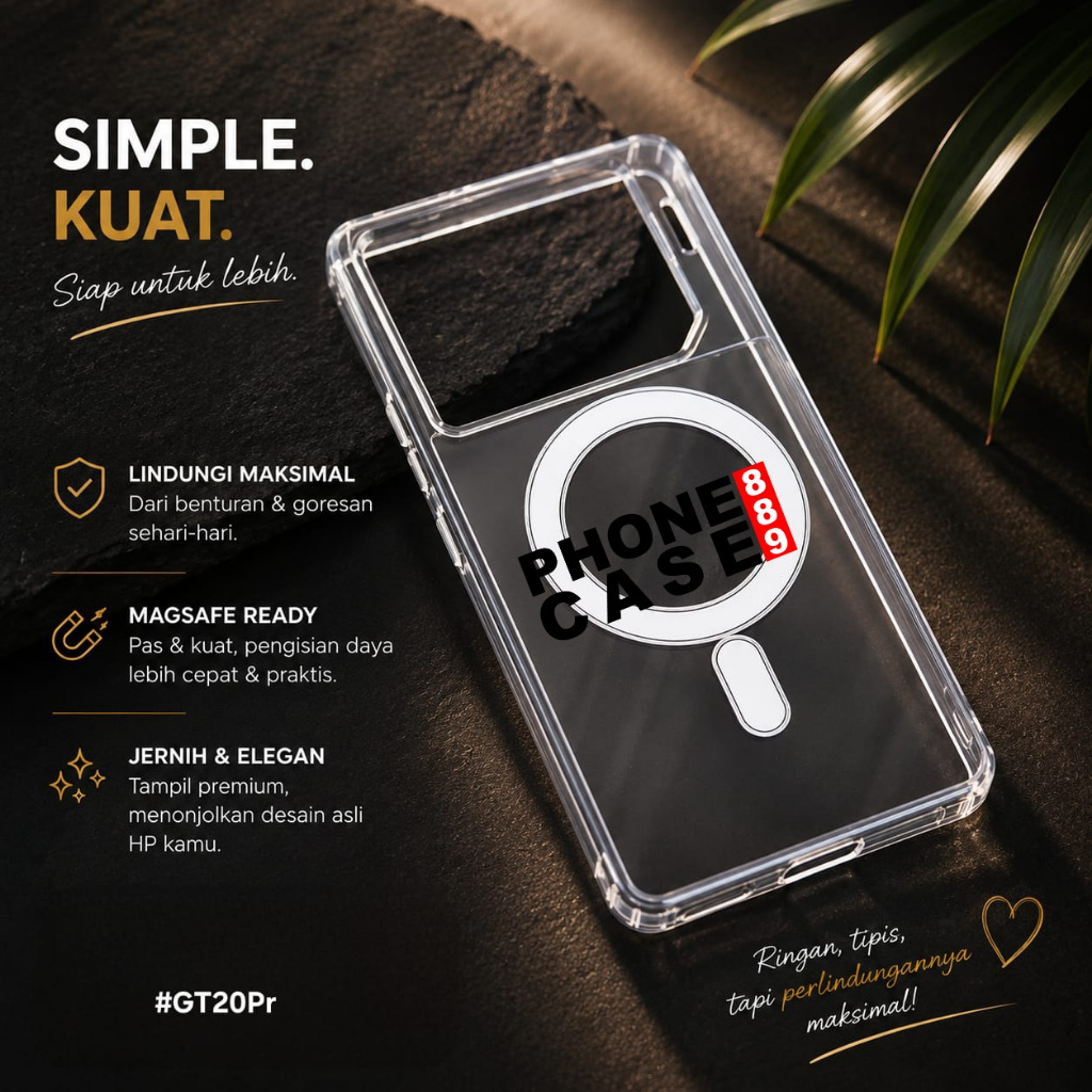 CASE INFINIX CLEAR CASE MAGSAFE เคสแม่เหล็ก INFINIX GT 20 PRO INFINIX GT 30 INFINIX GT 30 PRO CM-01