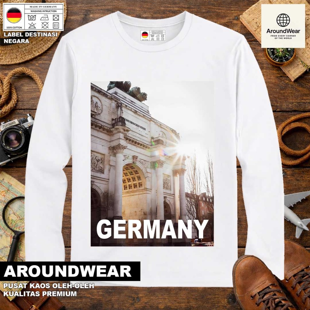 เสื้อยืด LONG-SLEEVED BY GERMANY 19 พร้อมแท็ก ASAL GERMANY SOUVENIR ของขวัญพรีเมี่ยม