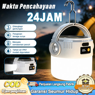 Garansi Seumur Hidup Lampu Darurat Tenaga Surya Lampu camping tenaga surya luar ruangan dapat diisi daya daya tahan lama lampu tenda lampu darurat lampu berkemah lampu penerangan isi daya
