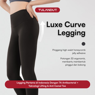 TULANDUT Luxe Curve Legging Wanita 7/8 High Waist Slimming Celana Leging Tebal Sport Premium Elastis Nyaman Anti Menerawang 64173