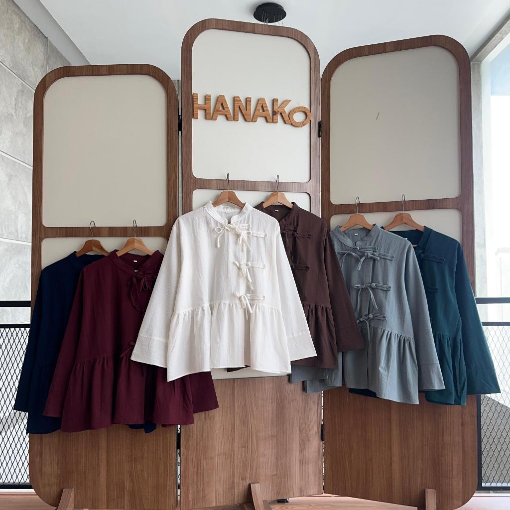 KEMEJA HANAKO 662 | เสื้อกี่เพ้า | เสื้อพลีทคอปกเซี่ยงไฮ้ธรรมดา