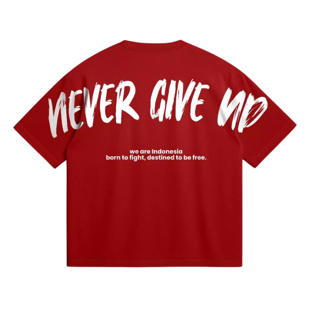 UNIQUE AND INTERESTING DISTRO เสื้อยืด NEVER GIVE UP