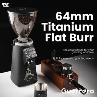 Grinder Kopi Guerrero GR 03 Coffee Grinder Komersial 64mm Titanium Flat Burr Hopper 800g Stepless