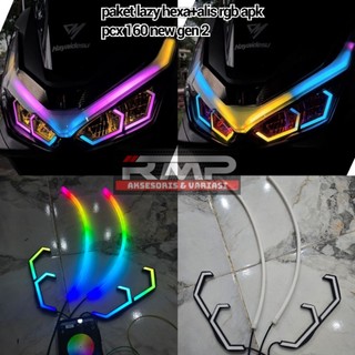 lampu alis + lazy hexa pcx 160 new gen 2 pcx 160 RoadSync cbs abs  lazy hexagon pcx 160 gen 2new 2024 dst