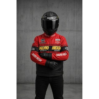 Salvio Hexia Nascar Jacket Racing Art Flag Red Black
