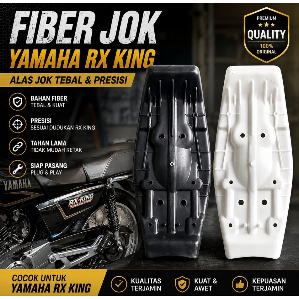เบาะ Yamaha RX King Fiber | ผ้าคลุมเบาะ RX King แบบหนาแม่นยํา คุณภาพ | ผ้าคลุมเบาะ RX King พร้อมติดต