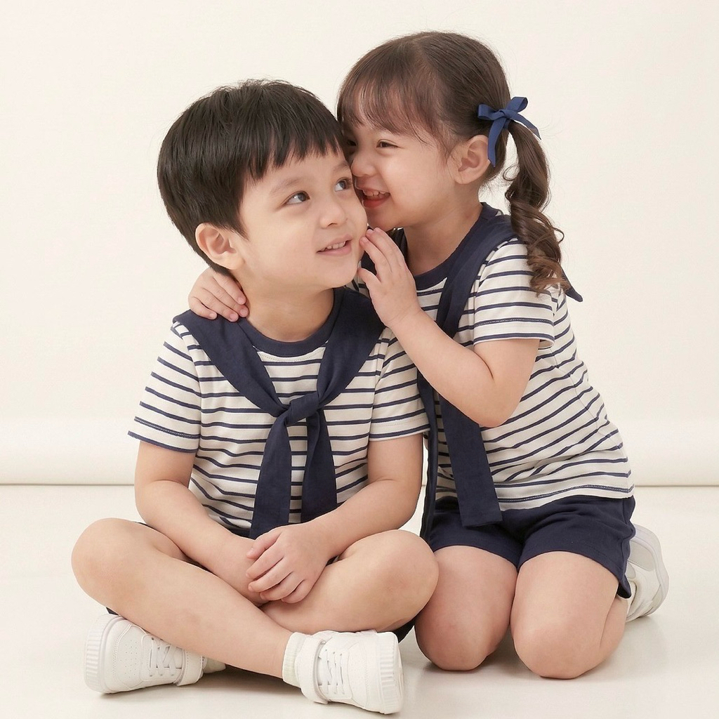 KAI ONE SET - One Set สไตล์เกาหลี - สูทเด็ก Unisex แฟชั่นอินเทรนด์