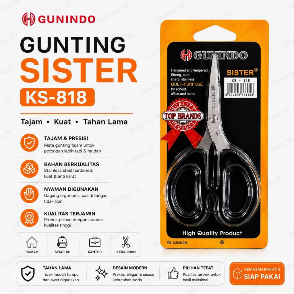 GUNINDO SISTER KS-818, KA-838, KB-868, KC-888 Blister Stainless, Sharp and Precision, วัสดุคุณภาพ, ส