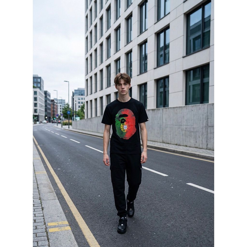 BAPE PORTUBAL FLAG TSHIRT/ เสื้อยืด BAPE/ BAPE TSHIRT