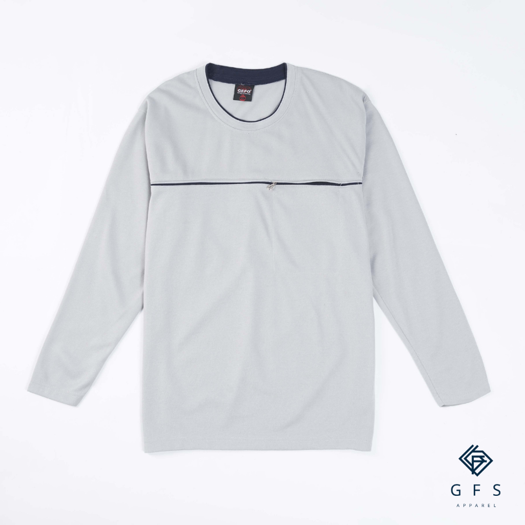 GFS - GEFO ZIPPER LONG SLEEVE T-SHIRT T-SHIRT LONG SLEEVE T-SHIRT POLO COLLAR COOL T-SHIRT MENS T-SH