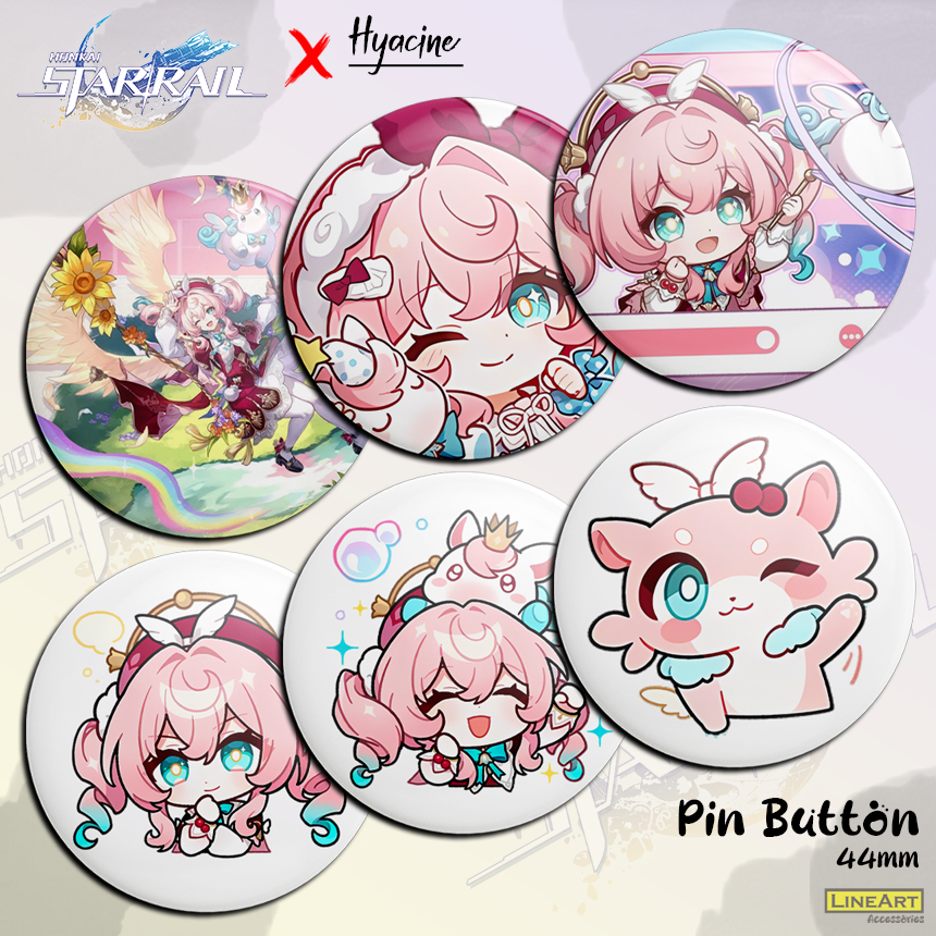 [LINEART] HYACINE HONKAI STAR RAIL เข็มกลัดพลาสติก ขนาด 44mm
