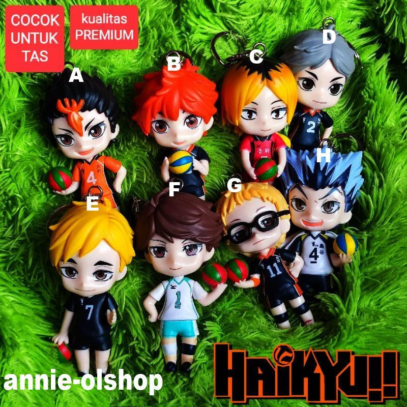 GANTUNGAN Haikyuu วอลเลย์บอลรูปการกระทํา Hinata Oikawa Kotaro Bokuto พวงกุญแจ