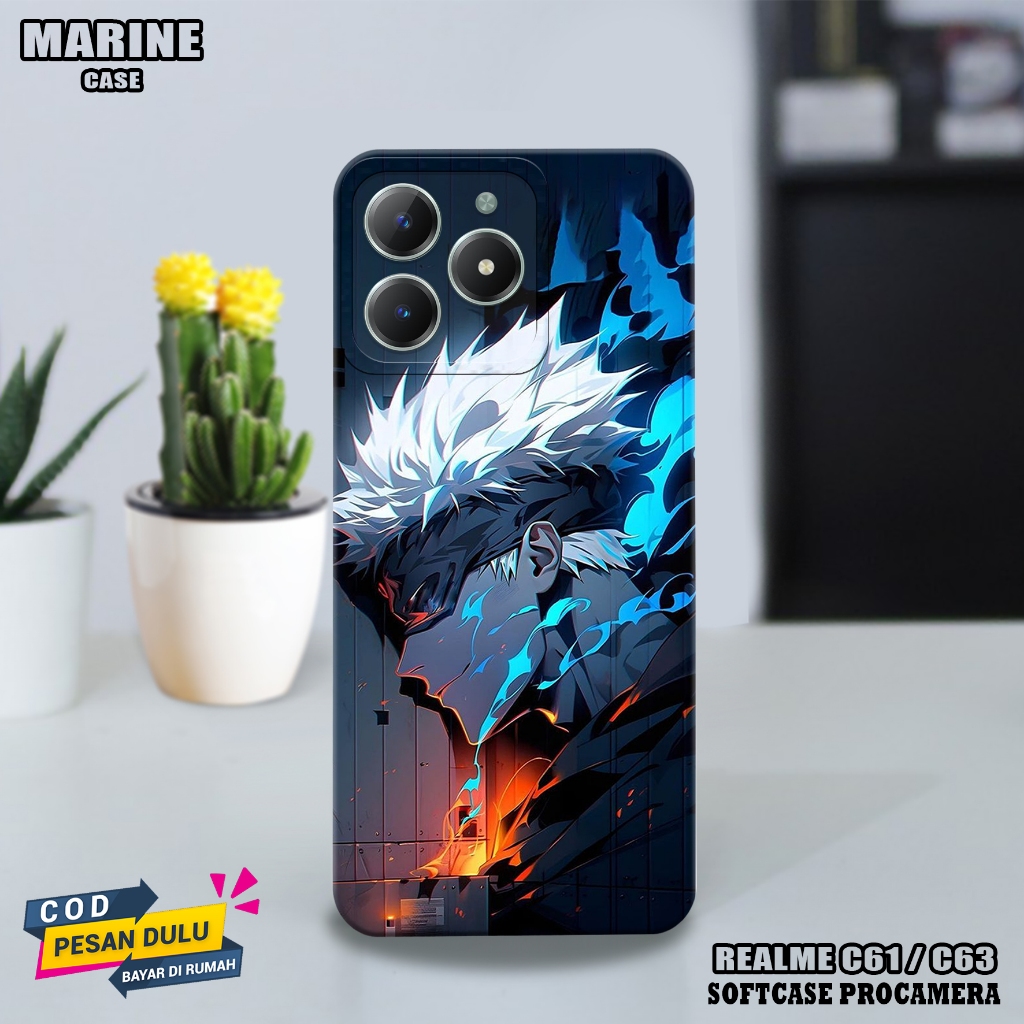 เคส Realme C61 / C63 ( อะนิเมะ gojo ) Realme C61 / C63 hp - เคส hp - เคส hp - เคสล่าสุด - เคส softca