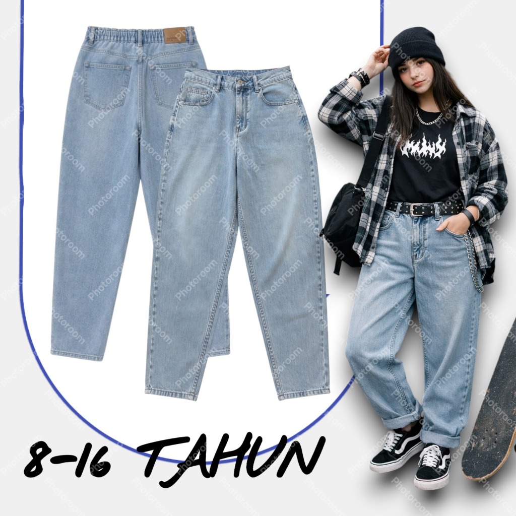GIRLS BAREL JEANS 3795