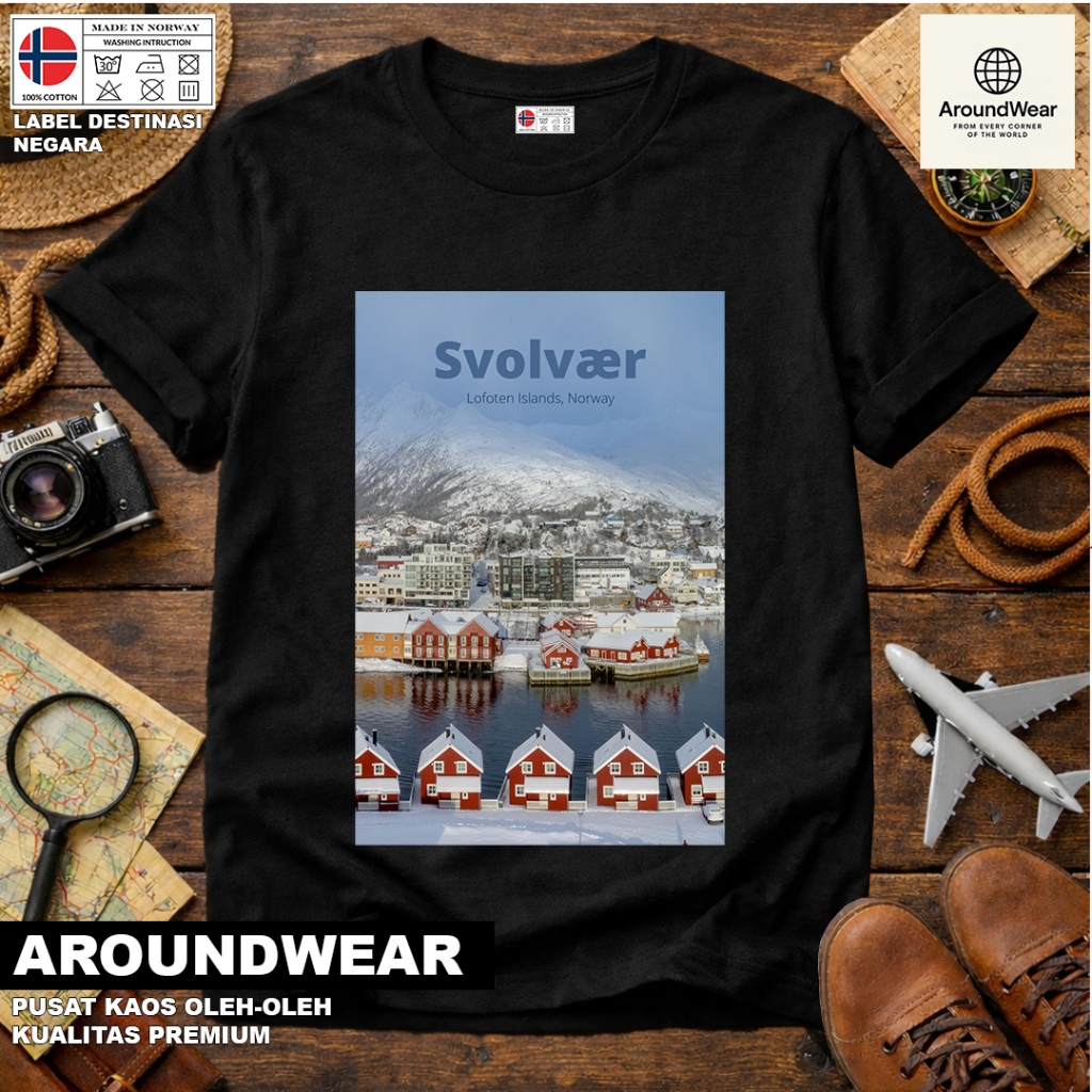 เสื้อยืด NORWAY 85 SOUVENIR พร้อมแท็ก NATIONAL จาก NORWAY COTTON 30S ของขวัญพรีเมี่ยม SOUVENIR