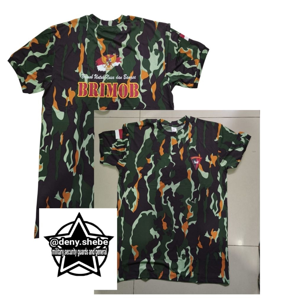 เสื้อยืดลายพราง Brimob dryfit