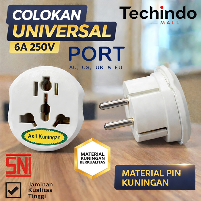 Loop Universal Travel Adapter AU US UK to EU Plug 6A สามปลั๊กอะแดปเตอร์ N16 Auxion รับประกัน EXTRA C