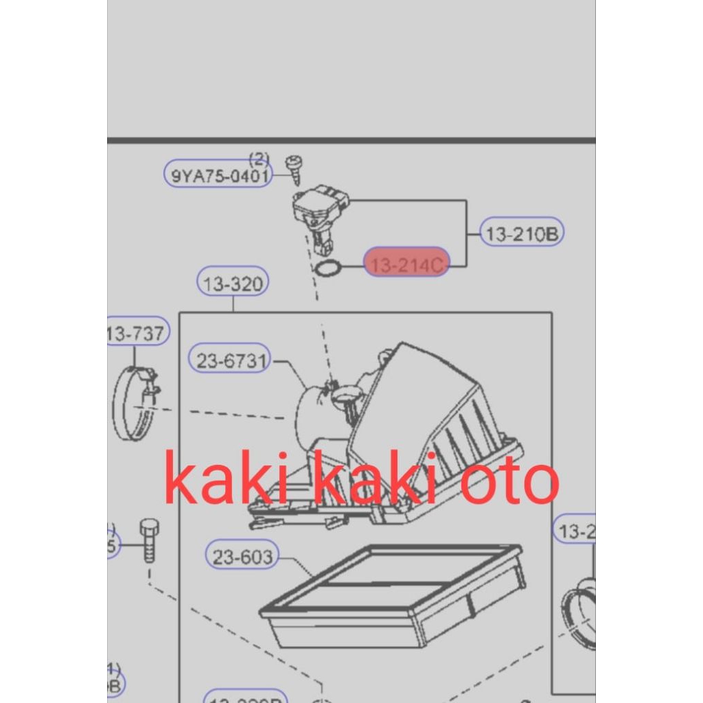 ซีล oring o แหวนปะเก็นเซ็นเซอร์ air flow ซีล oring sensor maf เซ็นเซอร์แผนที่ Mazda 2 Mazda-2 Mazda 