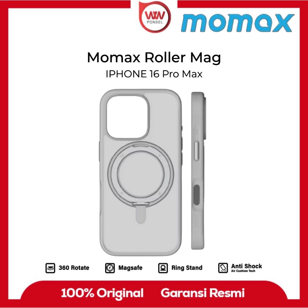 Momax สําหรับ HP 16 series Pro Max Plus Roller MagSafe Hybrid Ring Stand ปลอกแม่เหล็ก