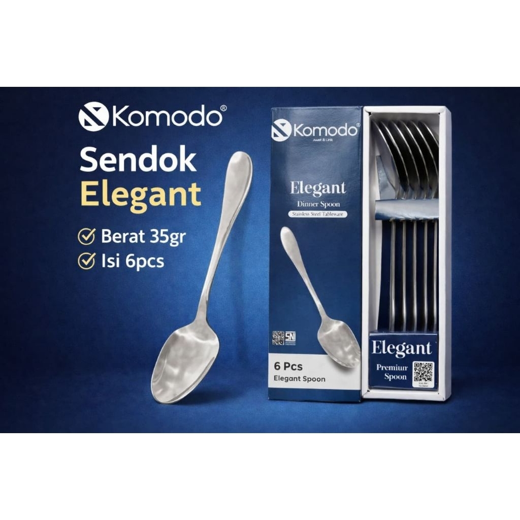 ELEGANT THICK STEINLESS SPOON DRAGON KOMODO SERIES