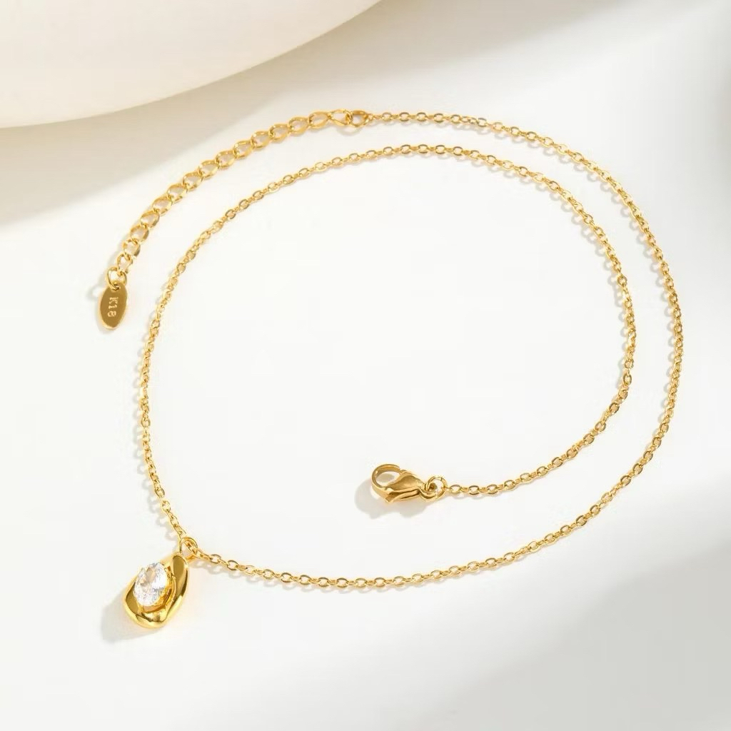 Zian acc สร้อยคอโซ่ไทเทเนียมมุกแฟชั่น